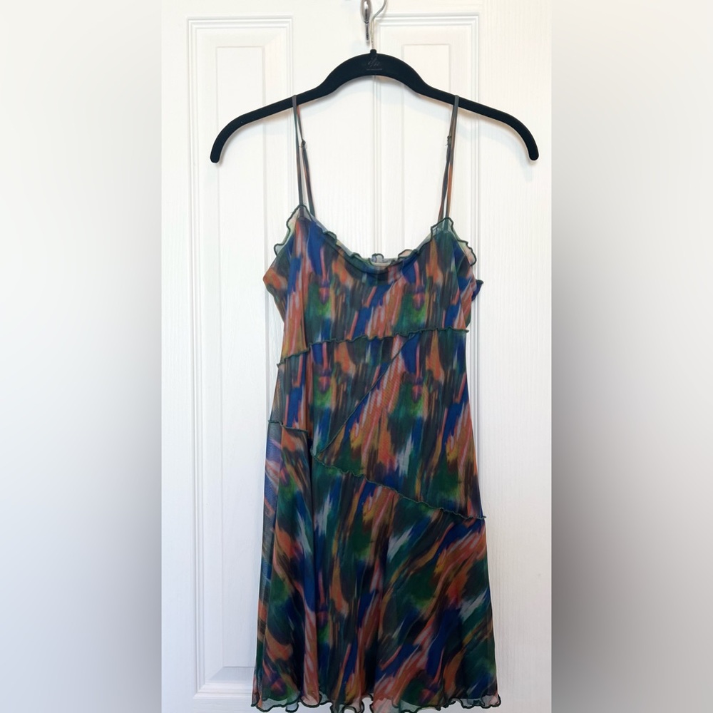 urban outfitters colorful, flowy dress 🌿👗